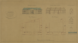 216650 Plattegronden, opstanden en doorsneden van het nieuwe algemene ziekenhuis te Utrecht.